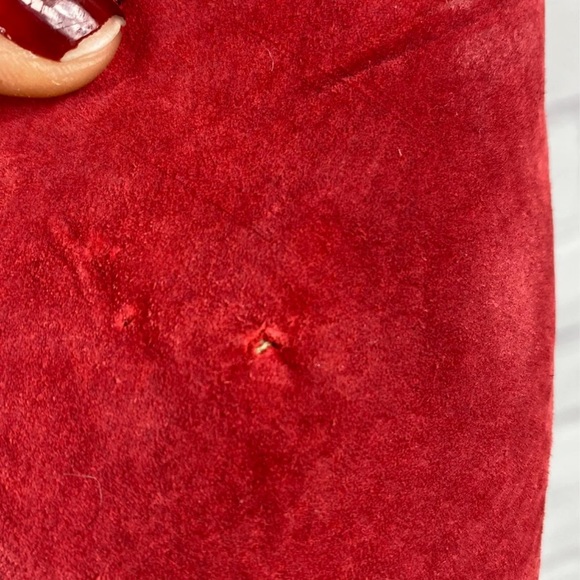 VTG leather suede red Vest women’s size Medium - Picture 10 of 10